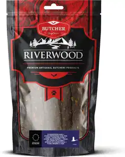 Intratuin Riverwood natuurlijke snack vleesstrip Butcher gans 150 g aanbieding