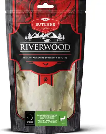 Intratuin Riverwood natuurlijke snack Butcher lamsoren met vacht 100 g aanbieding