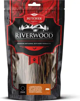 Intratuin Riverwood natuurlijke snack Butcher varkens spaghetti 100 g aanbieding