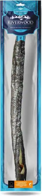 Intratuin Riverwood natuurlijke snack Fisherman's zalmhuid met vlees 200 g aanbieding
