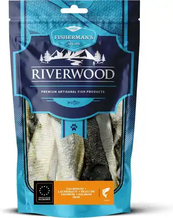 Intratuin Riverwood natuurlijke snack Fisherman's zalmhuid 150 g aanbieding