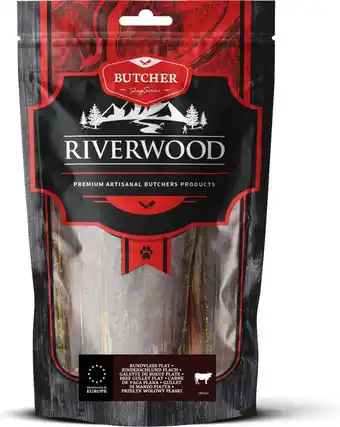 Intratuin Riverwood natuurlijke snack Butcher rundvlees plat 150 g aanbieding