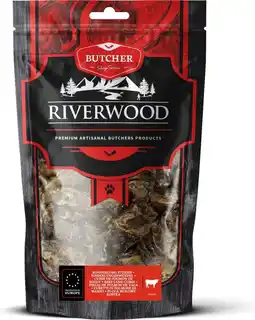 Intratuin Riverwood natuurlijke snack Butcher runderlong stukjes 150 g aanbieding