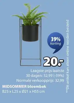 Jysk MIDSOMMER bloembak aanbieding