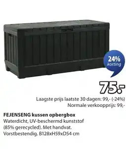 Jysk FEJENSENG kussen opbergbox aanbieding