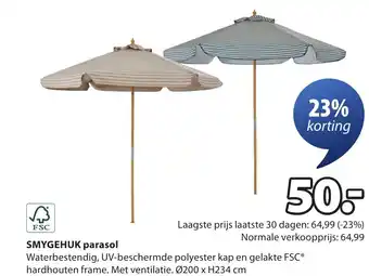 Jysk SMYGEHUK parasol aanbieding