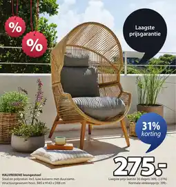 Jysk HALVREBENE loungestoel aanbieding