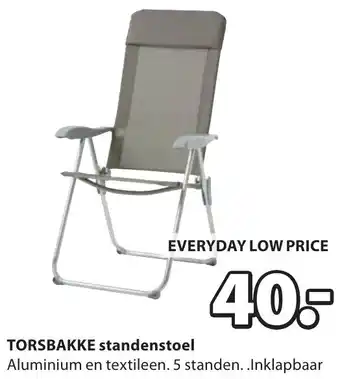 Jysk TORSBAKKE standenstoel aanbieding