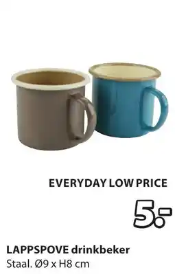 Jysk LAPPSPOVE drinkbeker aanbieding