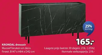 Jysk KRONDAL dressoir aanbieding