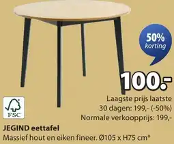 Jysk JEGIND eettafel aanbieding
