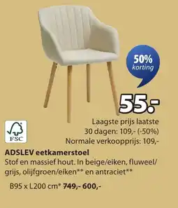 Jysk ADSLEV eetkamerstoel aanbieding
