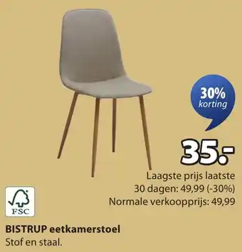 Jysk BISTRUP eetkamerstoel aanbieding