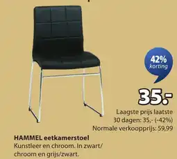 Jysk HAMMEL eetkamerstoel aanbieding