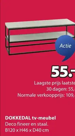 Jysk DOKKEDAL tv-meubel aanbieding