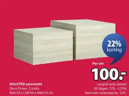 Jysk ROLSTED salontafel aanbieding