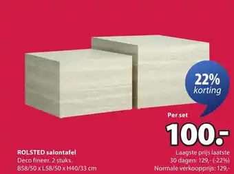 Jysk ROLSTED salontafel aanbieding