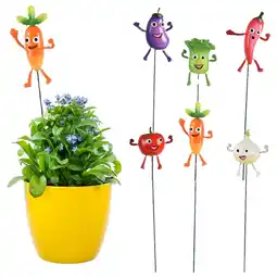 Pets Place Decoris Tuinsteker Vrolijke Groentes - Decoratie - 1.4x3.5x62 cm Assorti 1 stuk aanbieding