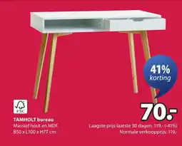 Jysk TAMHOLT bureau aanbieding