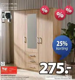 Jysk VELLERUP kledingkast aanbieding