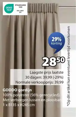 Jysk GODDO gordijn aanbieding
