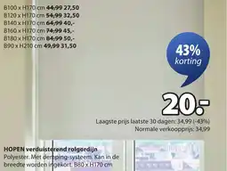 Jysk HOPEN verduisterend rolgordijn aanbieding