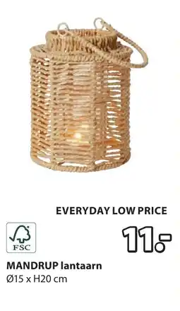 Jysk MANDRUP lantaarn aanbieding