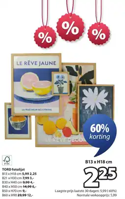 Jysk TORD fotolijst aanbieding