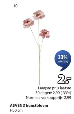 Jysk ASVEND kunstbloem aanbieding