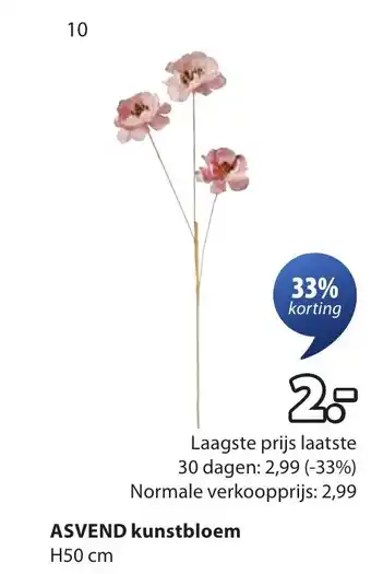 Jysk ASVEND kunstbloem aanbieding