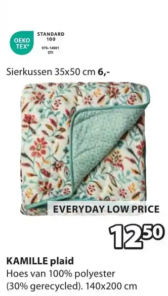 Jysk KAMILLE plaid aanbieding