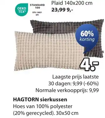 Jysk HAGTORN sierkussen aanbieding