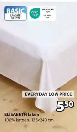 Jysk ELISABETH laken aanbieding