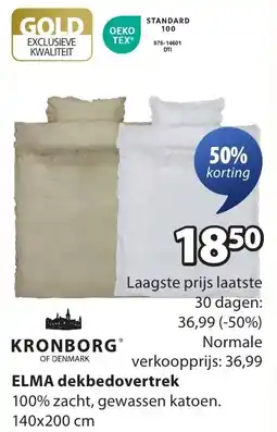 Jysk ELMA dekbedovertrek aanbieding