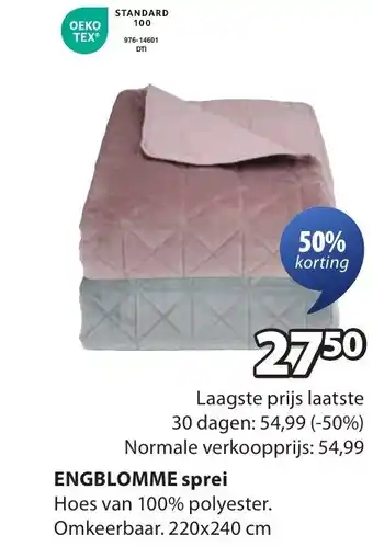 Jysk ENGBLOMME sprei aanbieding