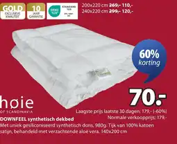 Jysk DOWNFEEL synthetisch dekbed aanbieding