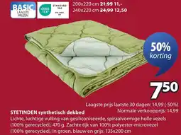 Jysk STETINDEN synthetisch dekbed aanbieding