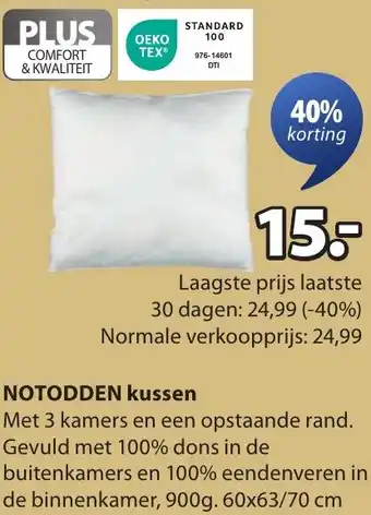 Jysk NOTODDEN kussen aanbieding