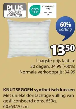 Jysk KNUTSEGGEN synthetisch kussen aanbieding