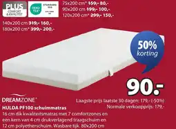 Jysk DREAMZONE HULDA PF100 schuimmatras aanbieding