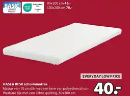 Jysk HASLA BF50 schuimmatras aanbieding