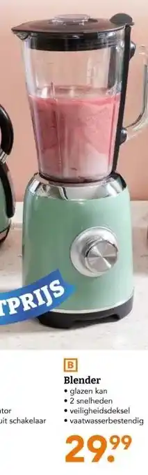 Blokker Blender • glazen kan • 2 snelheden aanbieding