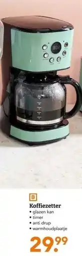 Blokker Koffiezetter • glazen kan aanbieding