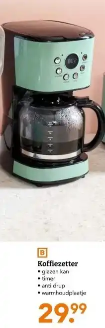 Blokker Koffiezetter • glazen kan aanbieding