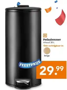 Blokker Pedaalemmer inhoud 30 L aanbieding