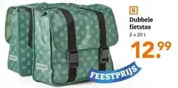 Blokker Dubbele fietstas 2 x 20 L aanbieding