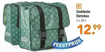 Blokker Dubbele fietstas 2 x 20 L aanbieding