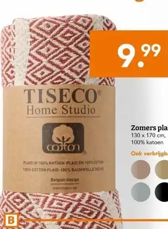 Blokker Zomers plaid aanbieding