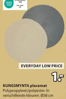 Jysk Kungsmynta placemat aanbieding