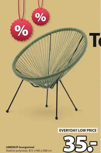 Jysk Ubberup loungestoel aanbieding